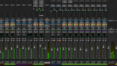 Shows Pro Tools Mix screen